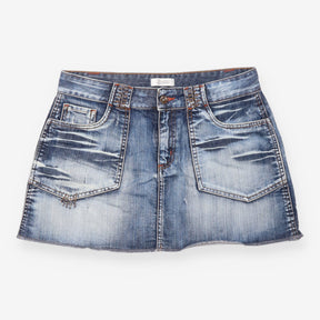 Y2K Vintage Low Rise Blue Whiskered Denim M