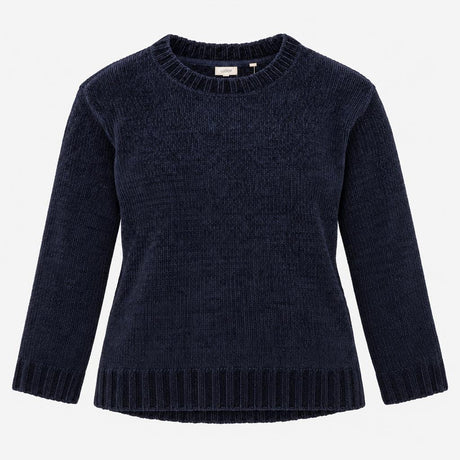 Jumper Crew Neck Chenille Ribbed Navy