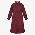 Navy & Red Animal Print Shirt Dress