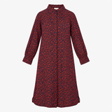 Navy & Red Animal Print Shirt Dress