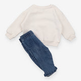 Dinosaurs Sweater and Jeans Outfit 