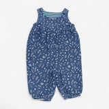 Reversible Romper Floral Denim and Jersey Stripe w
