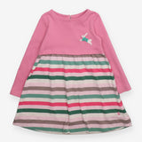 Pink and Striped Dress with Hare