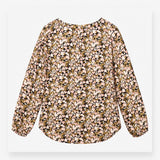 Top Blush Pink Floral Print Long Sleeve High Low H