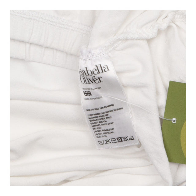 Maternity Vest White Ruched Stretch Jersey Tank