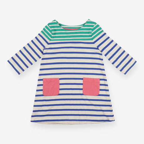 Green and Blue Striped Dress