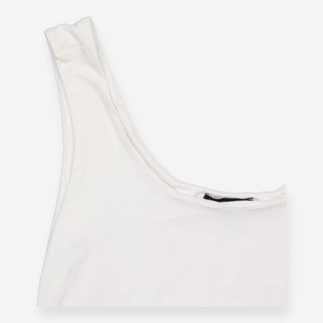 Maternity Vest White Ruched Stretch Jersey Tank