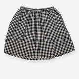 Skirt black white check