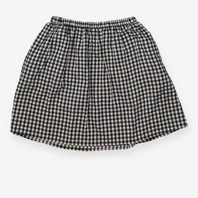 Skirt black white check
