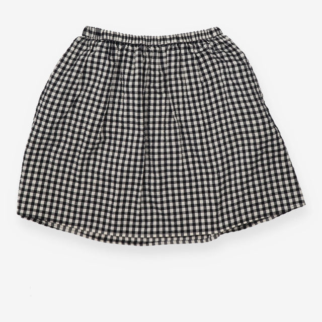 Skirt black white check