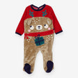 Sleepsuit red velour reindeer