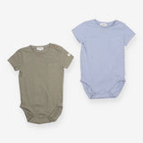 Bodysuits Khaki and Blue 2-Pack