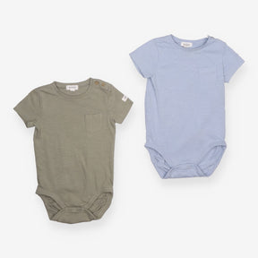 Bodysuits Khaki and Blue 2-Pack