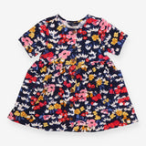 Dress short sleeve navy floral