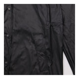 Black Waterproof Hooded Raincoat Longline Lightwei