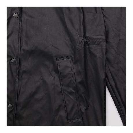 Black Waterproof Hooded Raincoat Longline Lightwei