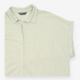 Oversized Shirt Apple Green Short Sleeve