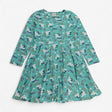 Dress LS Green Doves