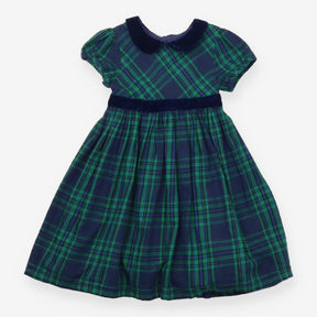 Blue and Green Tartan Dress