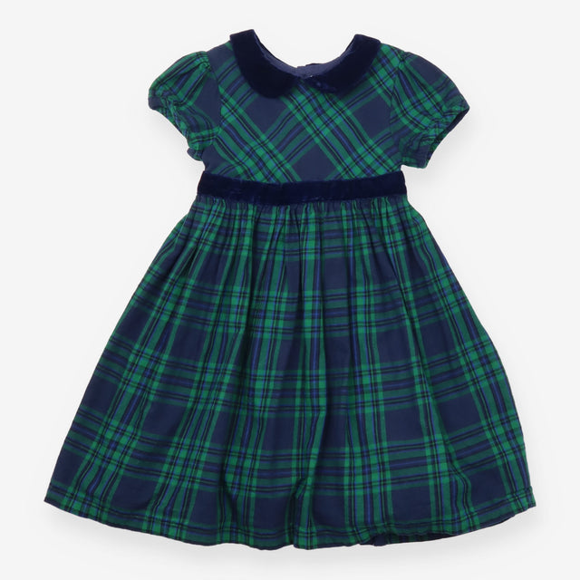 Blue and Green Tartan Dress