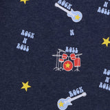 T-shirt Long Sleeve Blue Rock n Roll