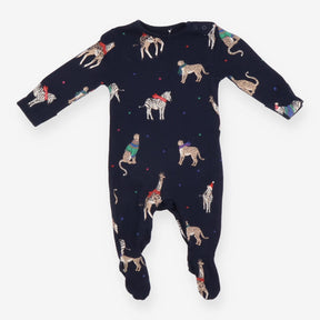 Sleepsuit navy with chilly animals