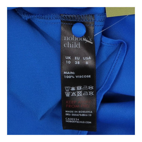 Satin High Neck Long Sleeve Wrap Mini Dress blue