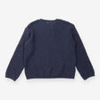 Jumper Navy Blue Open Knit Crew Neck Long Sleeve