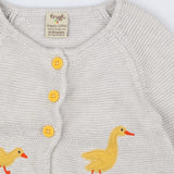Cardigan grey duck applique 