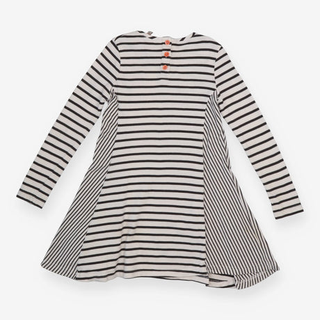 Black and White Striped Jersey Dress