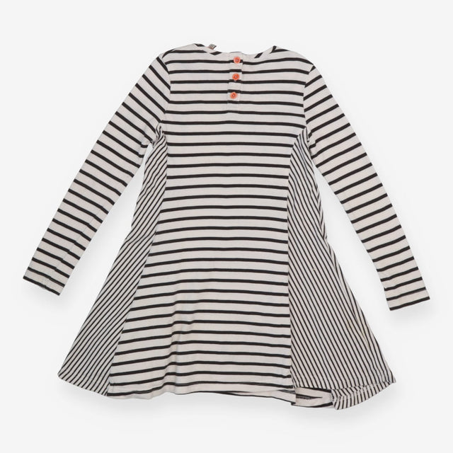 Black and White Striped Jersey Dress