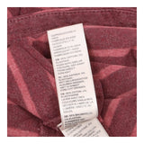 Top Burgundy Rose Pink Breton Stripe Boat Neck Lon
