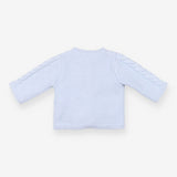 Baby Boy Blue Cashmere Mix Cardigan with Cable Kni