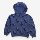 Blue Dinosaur Zip Hoodie