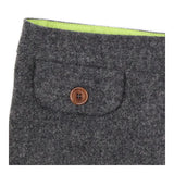 Grey 100% Wool Tailored Mini Skirt 