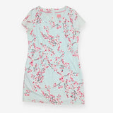 Blue Cherry Blossom Elise Midi Dress – Zip Back, D