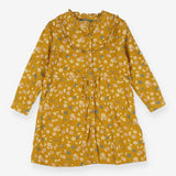 Dress mustard floral button down