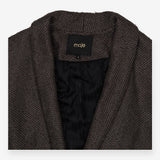 Blazer Textured Grey Open Front Jacket