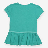 Tee Green SS frill bottom