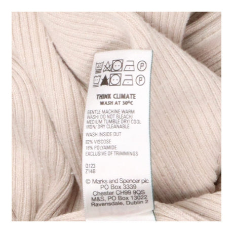 M&S Collection Cream Ribbed Longline Cardigan