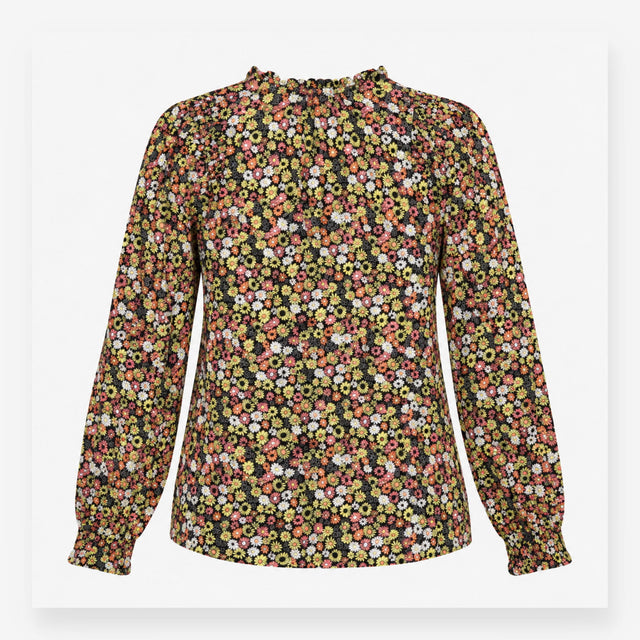 Blouse Multicolour Daisy Floral Long Sleeve