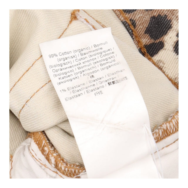 Leopard Print Organic Cotton Straight Leg Jeans