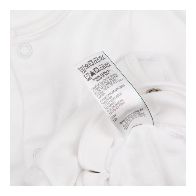 Sleepsuits White Popper 4 Pack