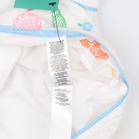 Tunic White Frill Flowers and Seashells