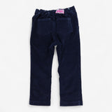 Cords Navy with Pink Ditsy Lined Pockets