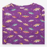 Tee LS purple moths