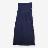 Maternity Skirt Navy Roll-Top Waist