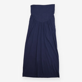 Maternity Skirt Navy Roll-Top Waist