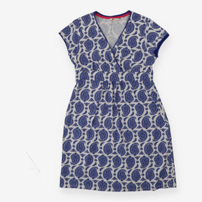 Dress Jersey Blue Paisley Print