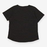 Grey Confetti V‑Neck Organic Cotton T‑Shirt
